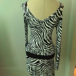 Sexy Cavalli-esque Italian Esatsy Zebra Dress Sz S